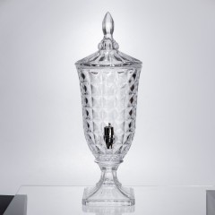 Лимонадниця на ніжці з краном 2 л із товстого скла