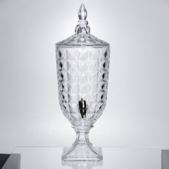 Лимонадниця на ніжці з краном 3 л із товстого скла