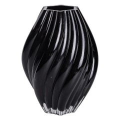 Ваза для квітів з 3D-ефектом 30 см, чорний