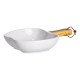 Миска сервірувальна порцелянова 400 мл з дерев'яною ручкою, білий