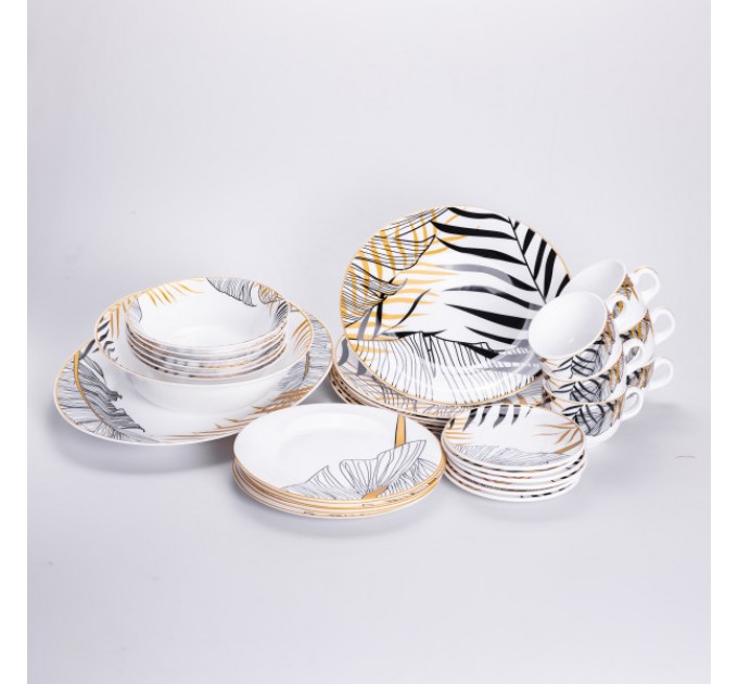 Столовый сервиз на 6 персон фарфоровый Palm