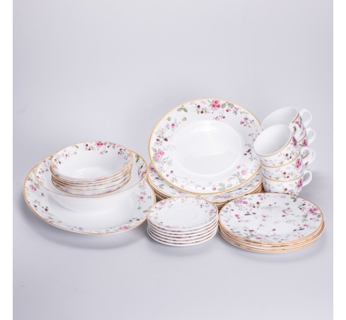 Столовый сервиз на 6 персон фарфоровый Strawberry