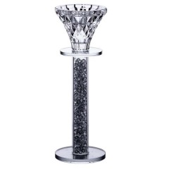 Підсвічник декоративний Diamante скляний 18 см