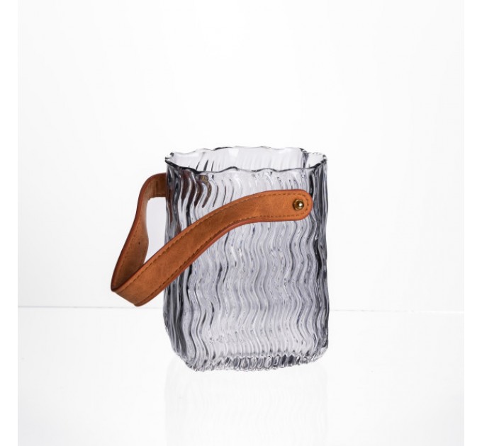 Ваза для квітів та декору Top Home 800 мл, димчастий сірий