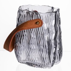 Ваза для квітів та декору Top Home 800 мл, димчастий сірий