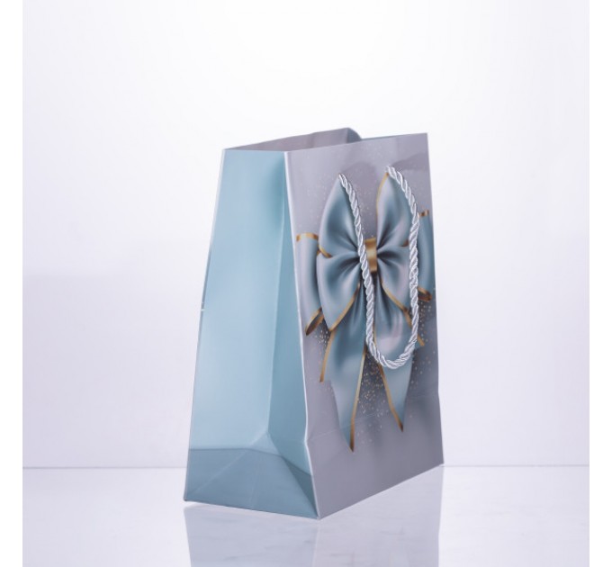 Подарочный пакет с бантом 18*10*22.5 см. 12 штук в упаковке.