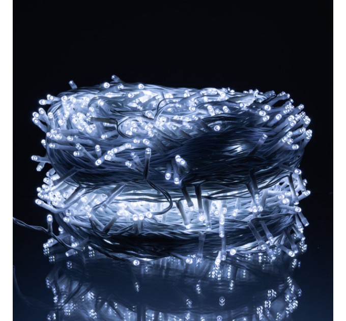 Гірлянда Нитка вулична 1000 LED 100 м біла, білий