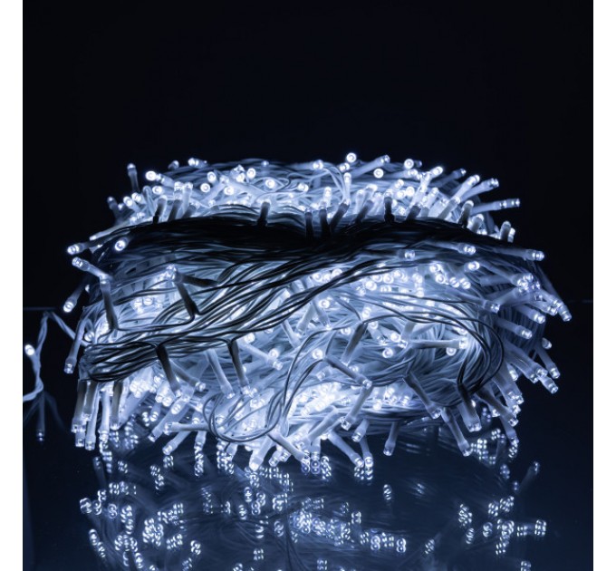 Гірлянда Нитка вулична 1000 LED 100 м біла, білий
