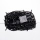 Гірлянда Нитка вулична 300 LED 30 м від мережі чорна нитка, мультиколір