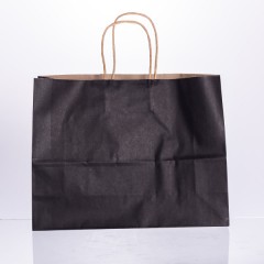 Подарунковий пакет 31*12*25 см крафтовий 12 штук в упаковці, чорний