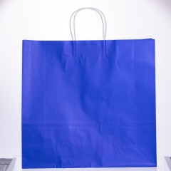 Подарунковий пакет 42*14*40 см крафтовий 12 штук в упаковці, синій