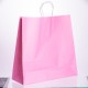 Подарунковий пакет 42*14*40 см крафтовий 12 штук в упаковці, рожевий