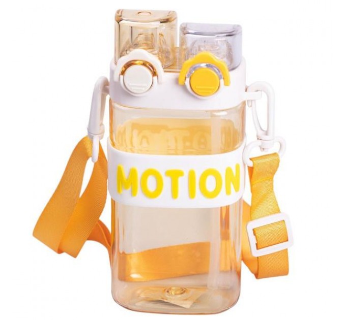 Бутылка для воды MOTION 550 мл с двойным открыванием, желтый