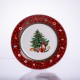 Набір тарілок Christmas фарфорових 6 штук по 19 см