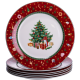 Набір тарілок Christmas фарфорових 6 штук по 19 см