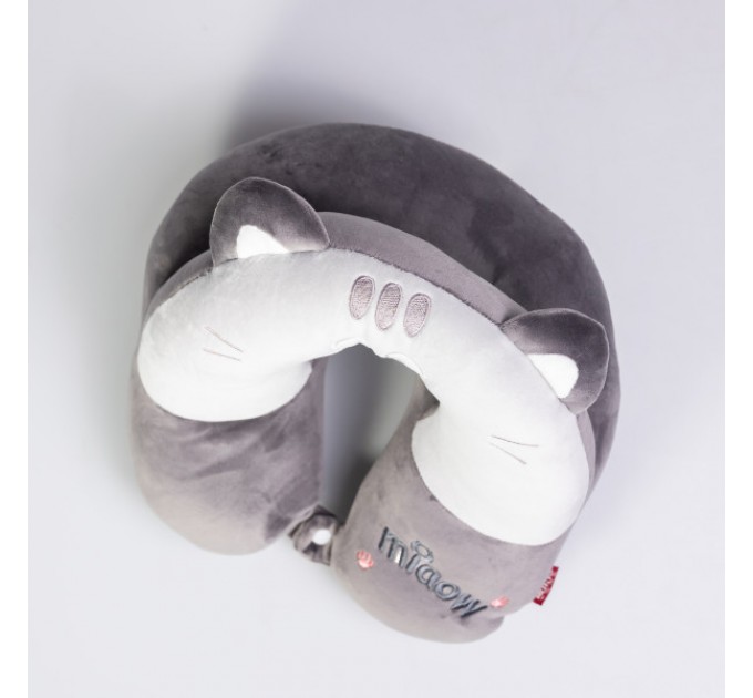 Подушка для шиї Miaow U-подібна подвійна, сірий