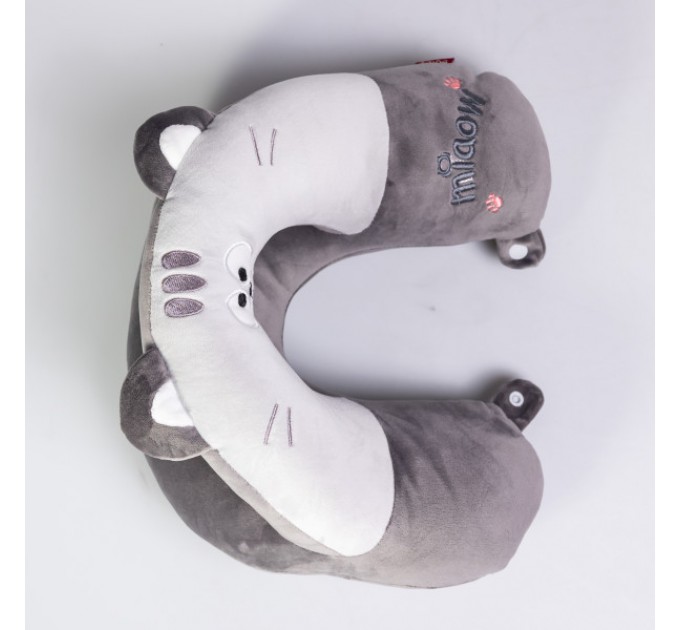 Подушка для шиї Miaow U-подібна подвійна, сірий