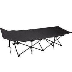 Розкладачка туристична 185*60*50 см зі сталевим каркасом, чорний