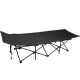 Розкладачка туристична 185*60*50 см зі сталевим каркасом, чорний