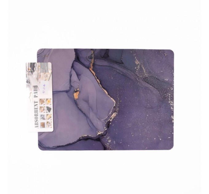 Килимок для сушки посуду антиковзкий 37,5*13 см, синій