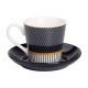 Чашка з блюдцем керамічна 200 мл, diagonal