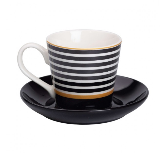 Чашка с блюдцем керамическая 200 мл, horizontal