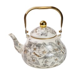 Чайник емальований 2,5 л з ручкою з нержавіючої сталі