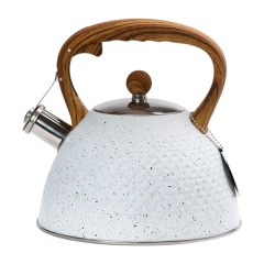 Чайник із свистком Haus Roland із нержавіючої сталі, білий