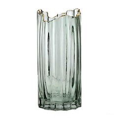 Ваза декоративна Glass Flower скляна 24.5 см, зелений