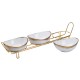 Набір менажниць порцелянових 3 штуки на металевій підставці 66*16*13 см