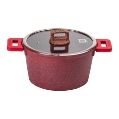 Каструля алюмінієва MGC із керамічним покриттям 5.3 л, червоний