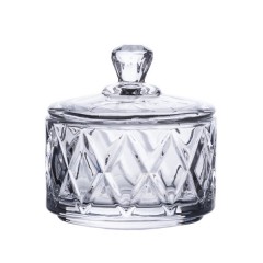 Цукерниця з кришкою High Quality із кришталевого скла, diamonds