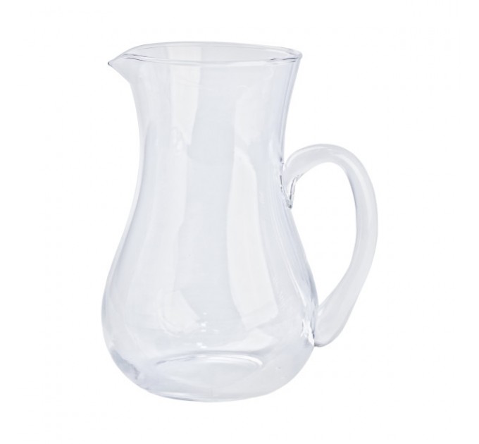 Глечик Cali з товстого скла фігурний 1.2 л, прозорий