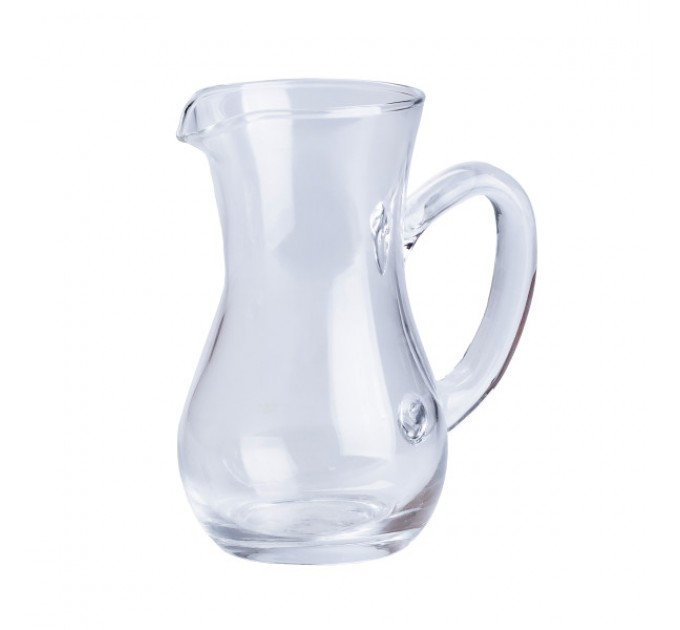 Глек із товстого скла фігурний 300 мл, прозорий