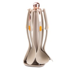 Набор кухонных принадлежностей на подставке 6 штук, серый