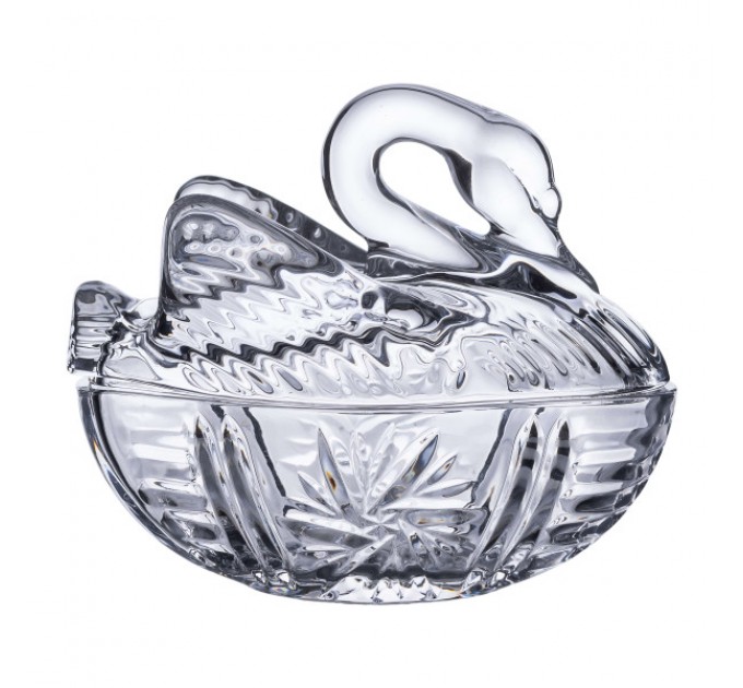 Цукорниця скляна фігурна 14*9*11 см