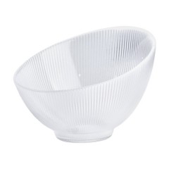 Салатница стеклянная Paella ребристая, прозрачная