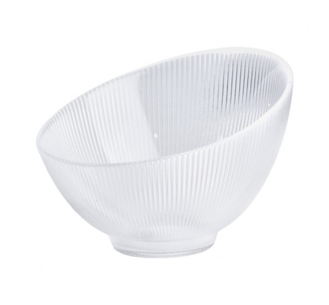 Салатница стеклянная Paella ребристая, прозрачная