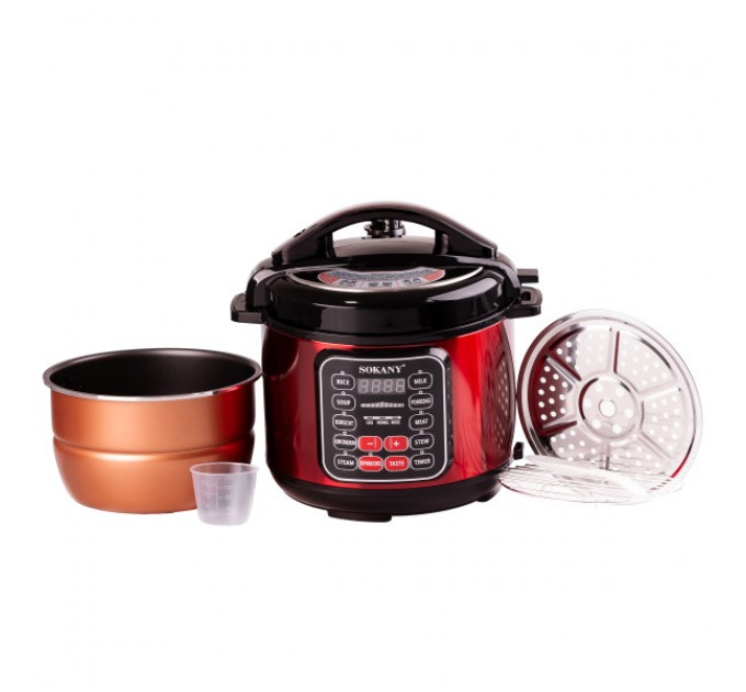 Мультиварка Sokany SK-2402-5L на 5 литров, красный