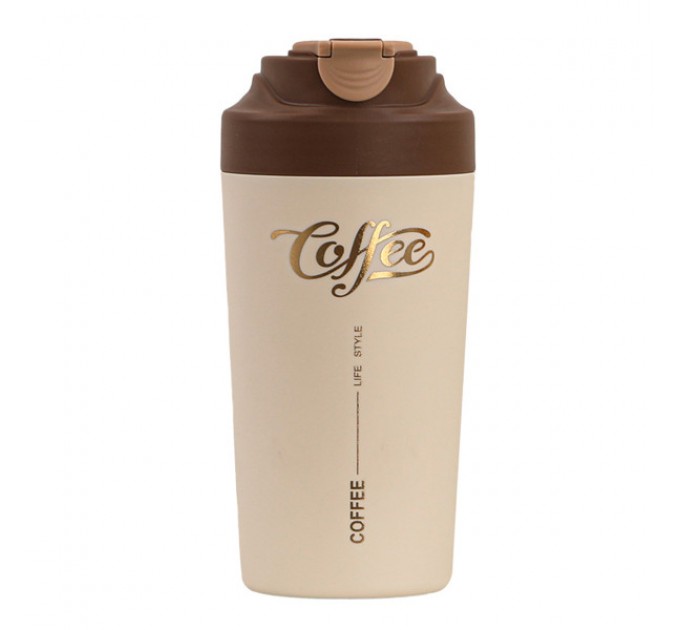 Термочашка Coffee 480 мл с керамической колбой, коричневый Термочашка Coffee 480 мл с керамической колбой, коричневый