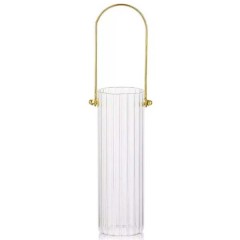 Ваза для квітів Clear скляна 29.5 см, прозорий