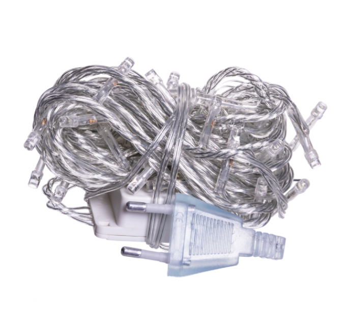 Гирлянда Нить 50 LED 6 м прозрачная, белый