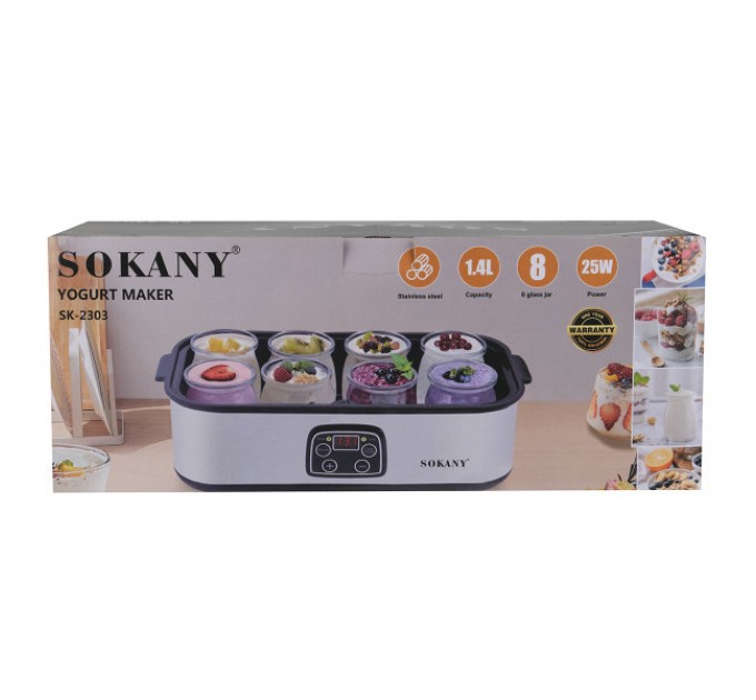 Йогуртниця SOKANY SK-2303 25 Вт 1,4 л