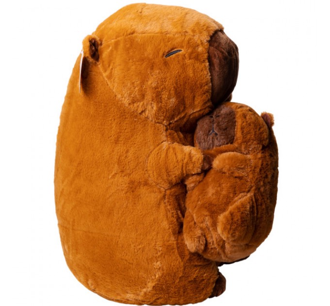 Игрушка-плед Капибара с малышом 100*150 см