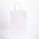 Подарунковий пакет крафтовий 15*8*21 см 12 штук в упаковці, білий
