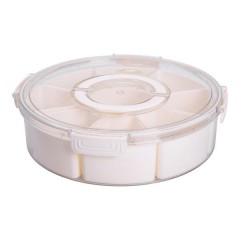 Контейнер-органайзер для зберігання на 9 секцій пластиковий, бежевий