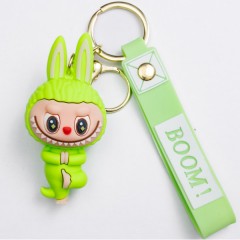 Брелок для ключей Лабубу Lime Green Yoga 4*8 см