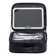 Косметичка-органайзер із LED-дзеркалом 26х22х9 см, чорний