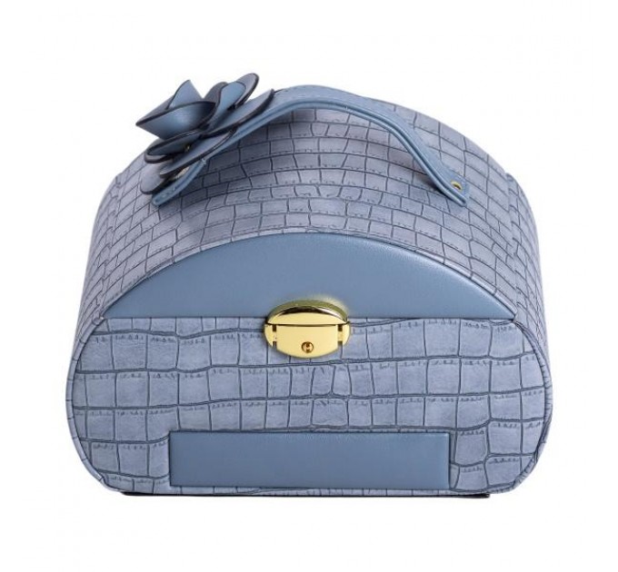 Кейс-органайзер для украшений с защелкой 24х17х18 см, синий