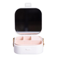 Міні-скринька для прикрас Mini Box з дзеркалом 9х9х3,8 см, білий